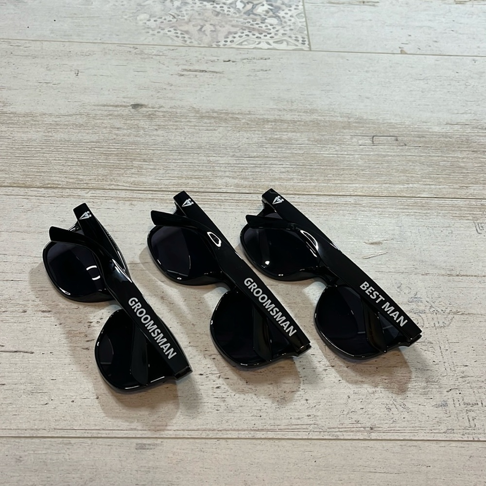 Best Man Groomsmen Sunglasses Set of 3